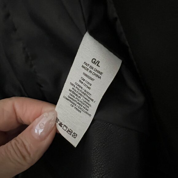 Garage Faux Leather Moto Jacket Size L - Picture 5 of 6